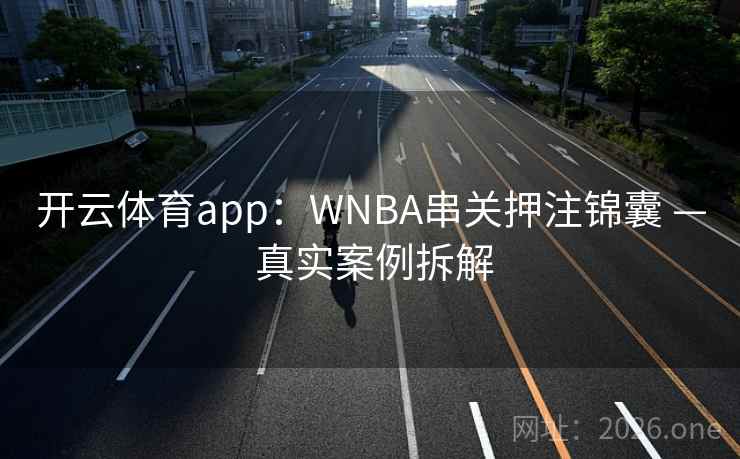 开云体育app:WNBA串关押注锦囊 — 真实案例拆解 第2张 开云体育app:WNBA串关押注锦囊 — 真实案例拆解 第2张